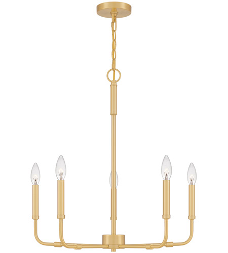 Abner 5-Light Chandelier in Aged Brass