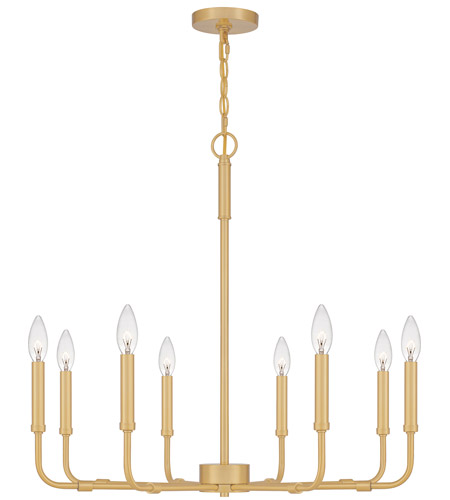 Abner 8-Light Chandelier in Aged Brass