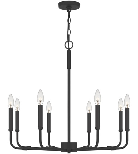 Abner 8-Light Chandelier in Matte Black