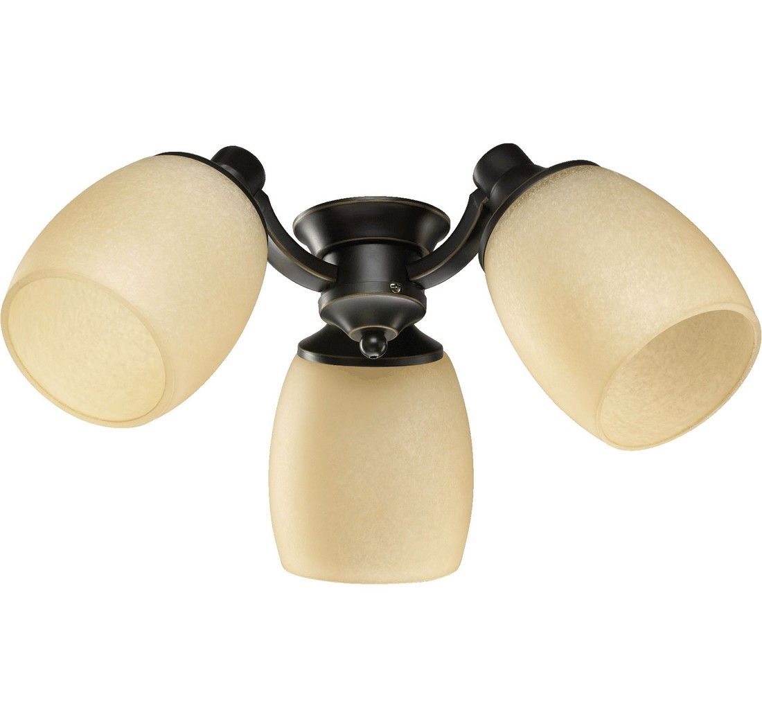 Quorum 3 Light 17 Ceiling Fan Light Kit In Old World