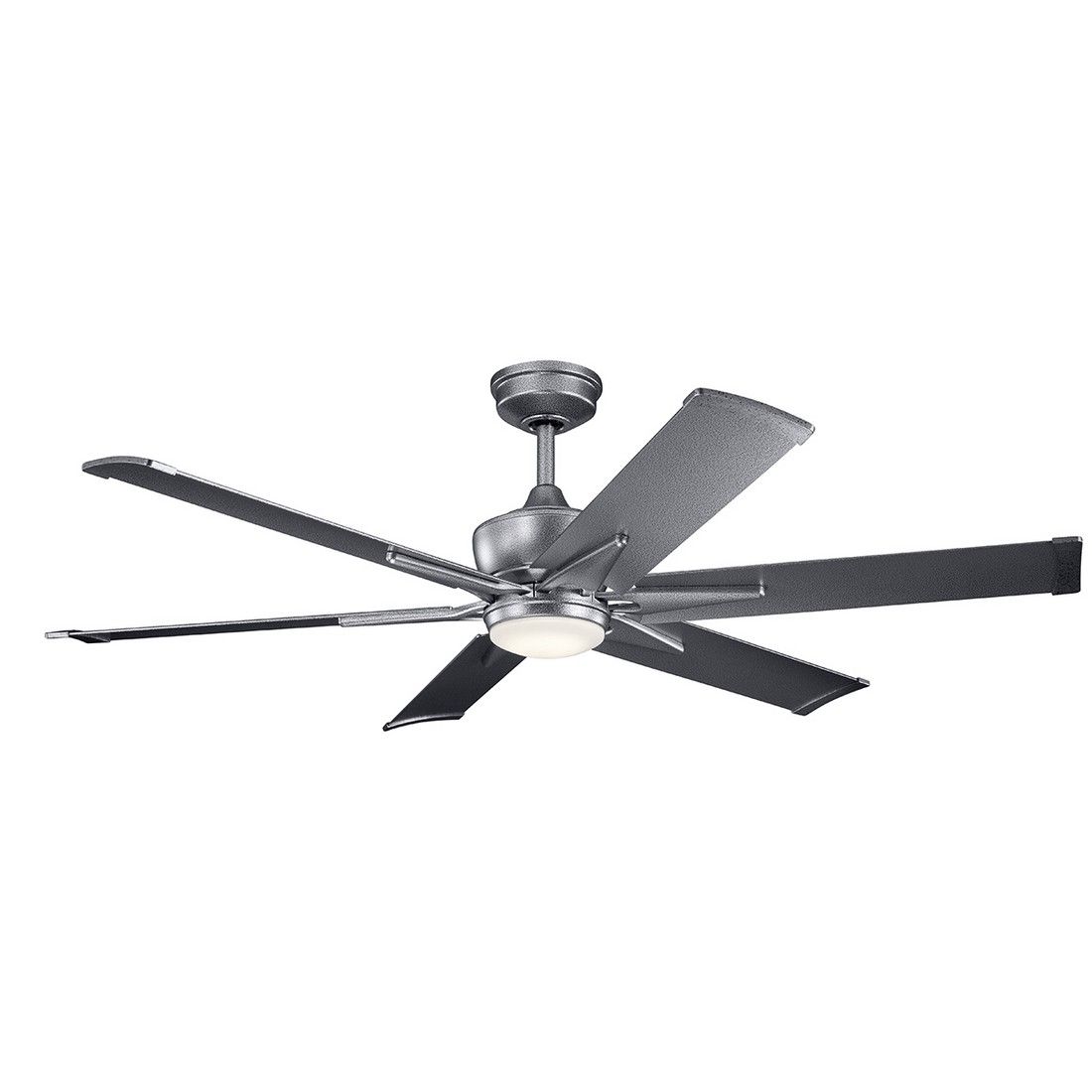 Kichler Szeplo Patio 60 Led Ceiling Fan In Weathered Steel Powder