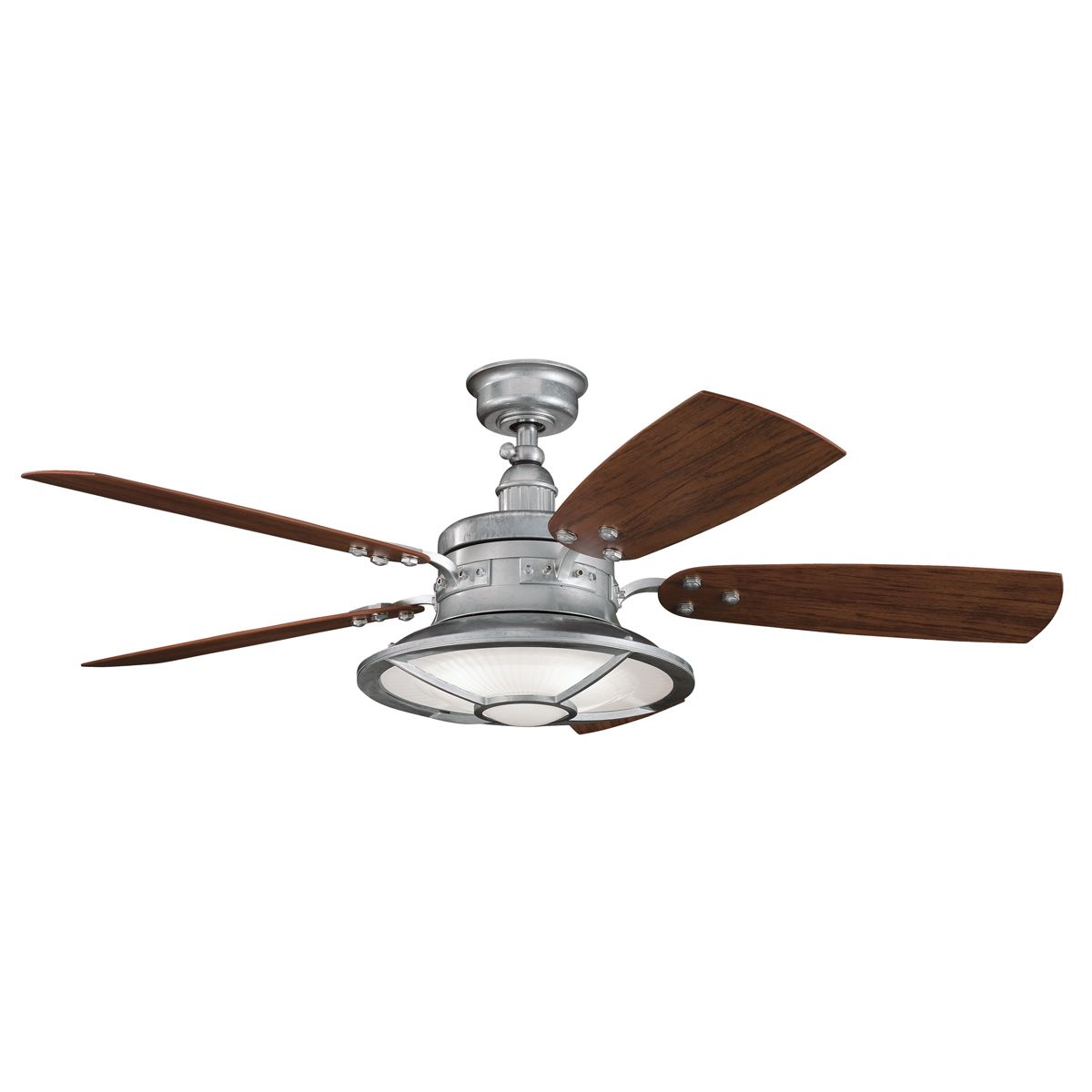 Kichler Harbour Walk Patio 52 Ceiling Fan In Galvanized Steel