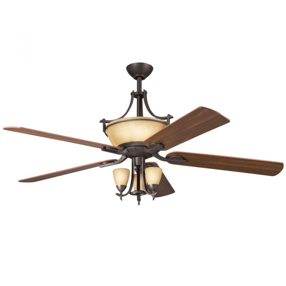 Kichler Olympia 3 Light Contemporary Fan Light Kit In Olde Bronze