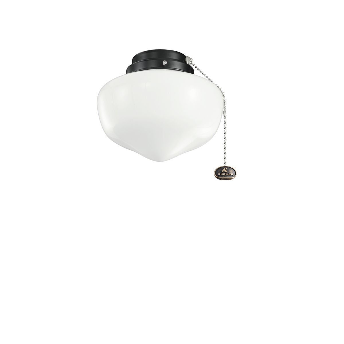 Kichler Signature 1 Light Fan Light Kit In Satin Black Ceiling