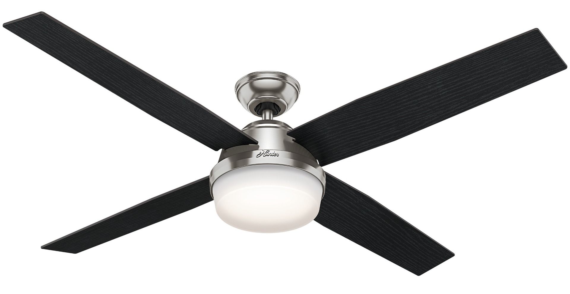 Hunter Dempsey 2 Light 60 Indoor Ceiling Fan In Brushed Nickel