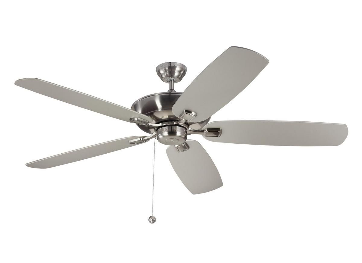 Monte Carlo 60 Colony Super Max Damp Rated Ceiling Fan In Brushed Steel