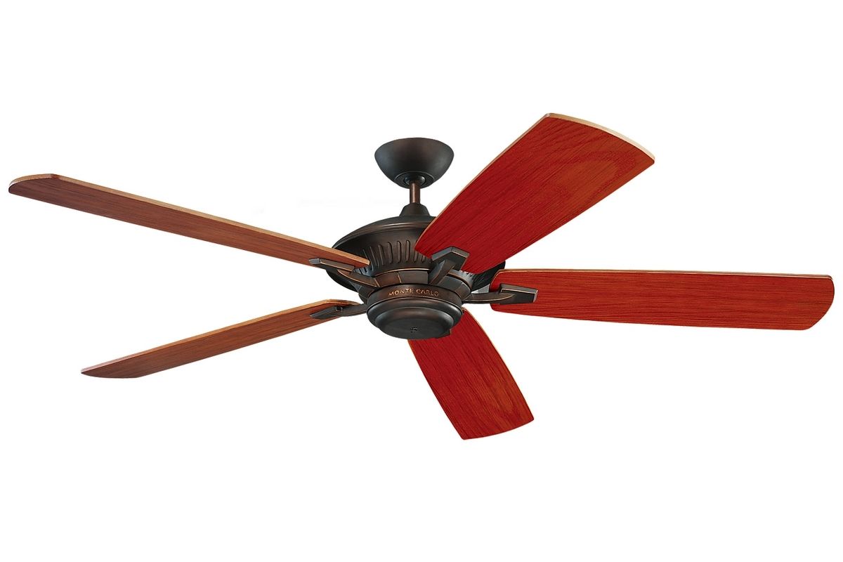 Monte Carlo 60 Cyclone Outdoor Wet Rated Ceiling Fan In Roman Bronze