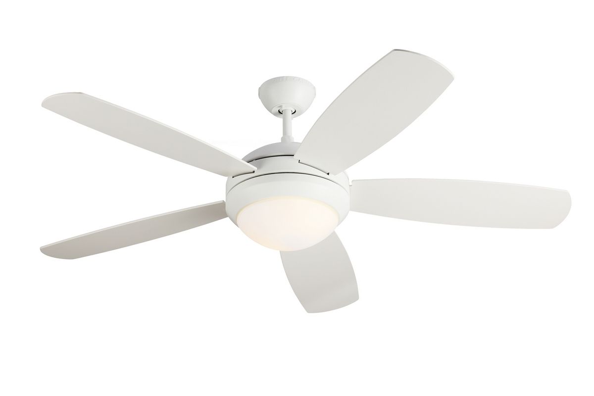 Monte Carlo 52 Discus Ceiling Fan In Rubberized White