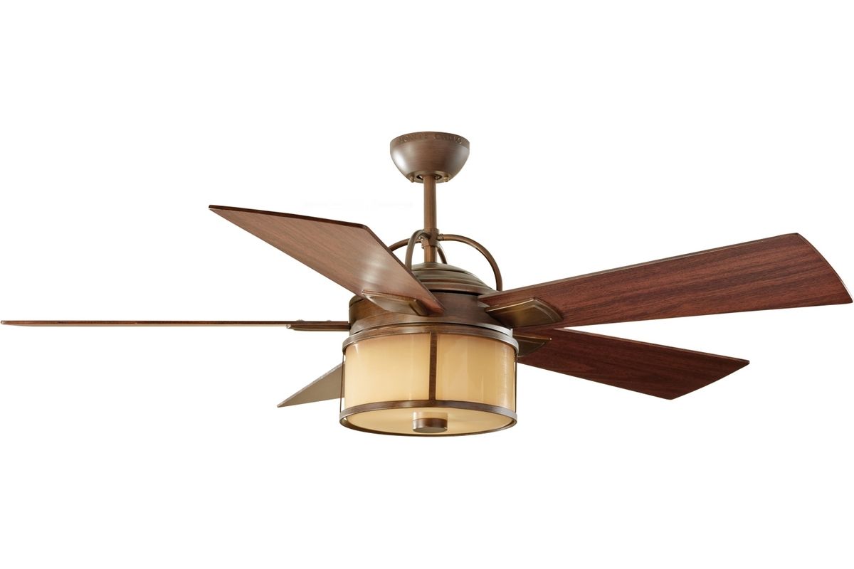 Monte Carlo 52 Dakota Fan Damp Rated Ceiling Fan In Heritage Bronze