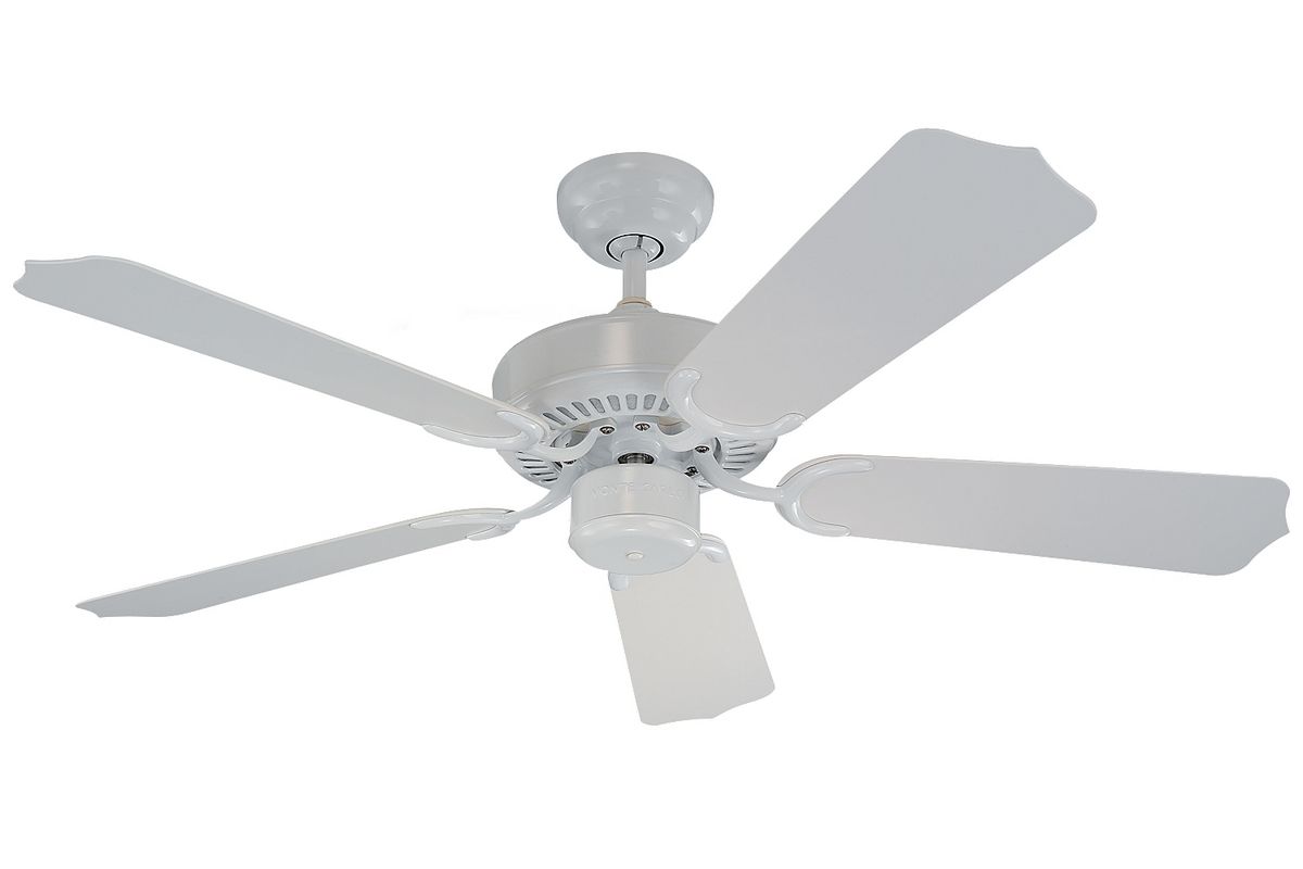 Monte Carlo 42 Weatherford Ii Outdoor Wet Rated Ceiling Fan In White