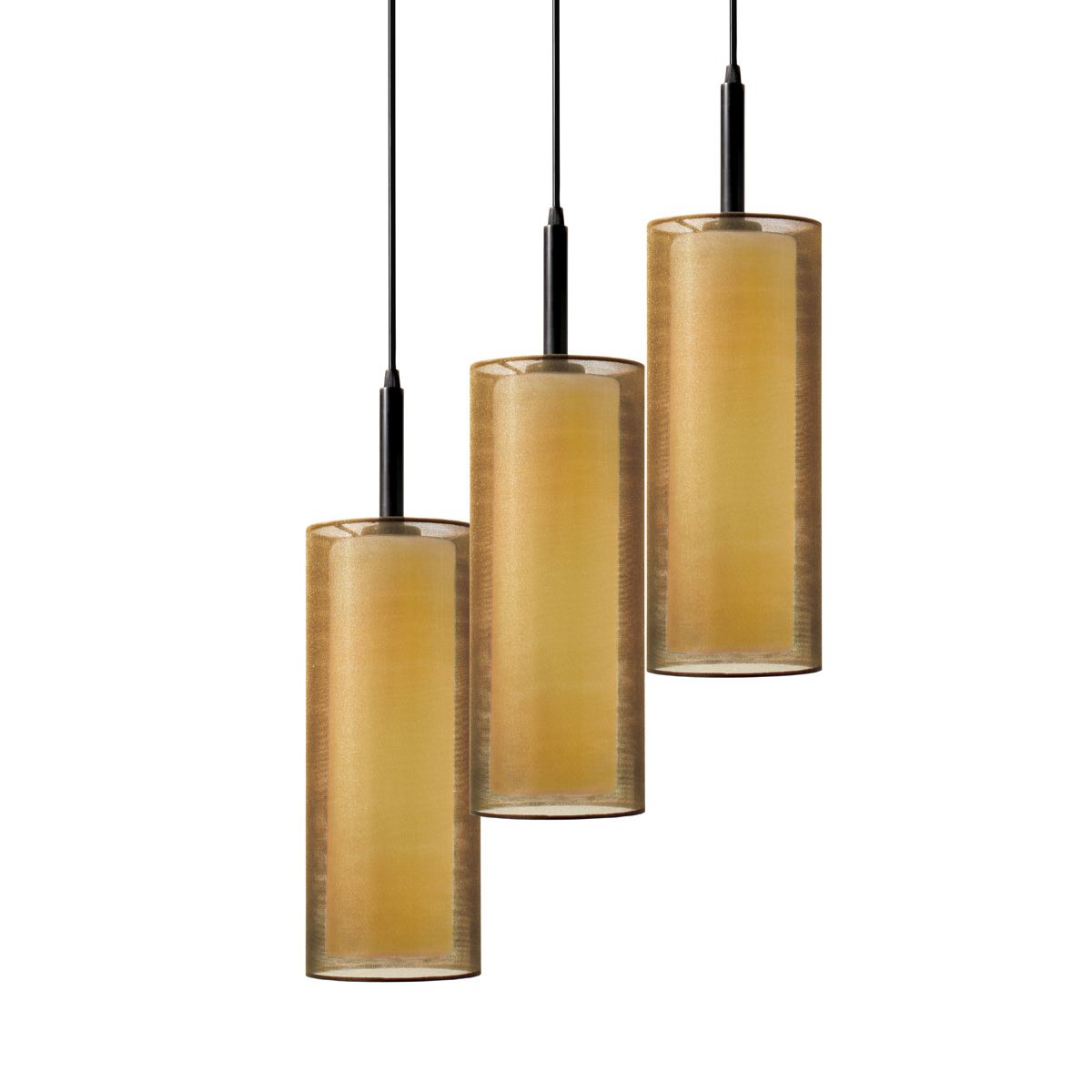 Sonneman Puri 3 Light 16 Cfl Pendant In Black Brass Finish