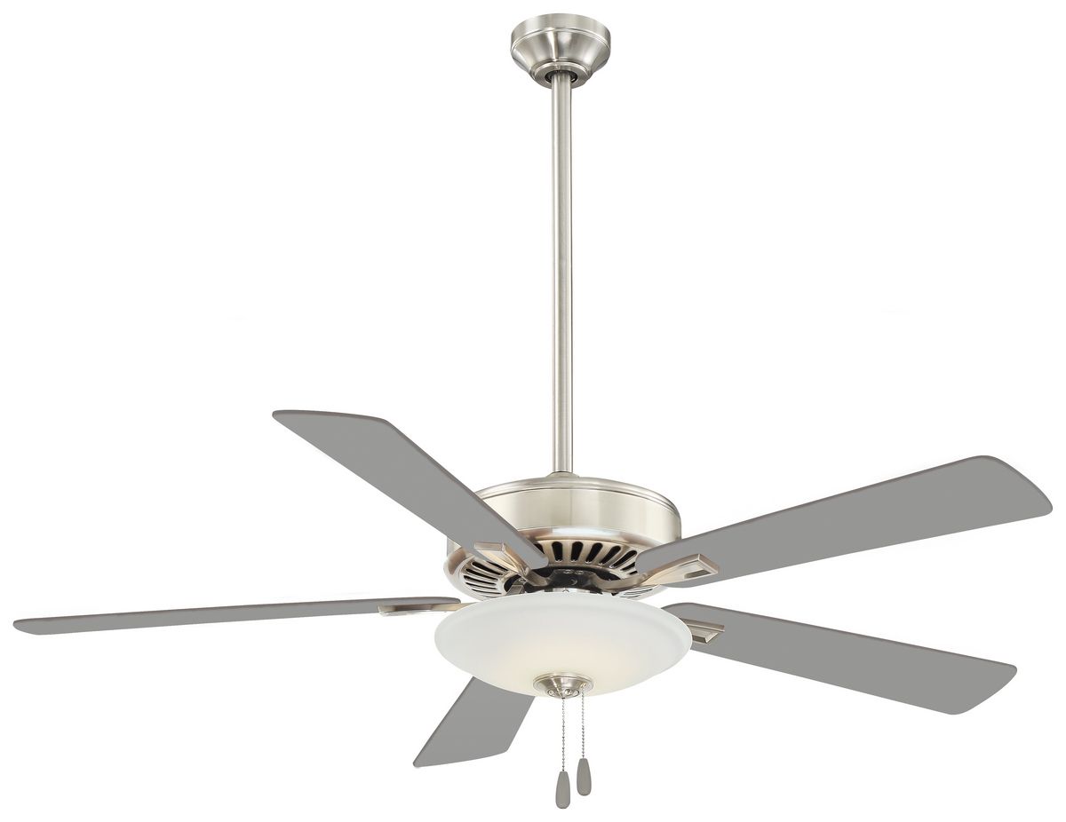 Minka Aire Contractor Led 52 Ceiling Fan In Polished Nickel