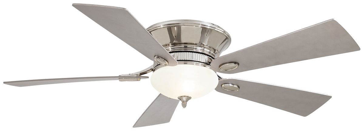 Minka Aire Delano Ii Flush Mount Ceiling Fan In Polished Nickel