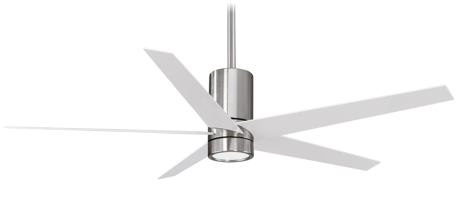 Minka Aire Symbio 56 Led Ceiling Fan In Brushed Nickel White