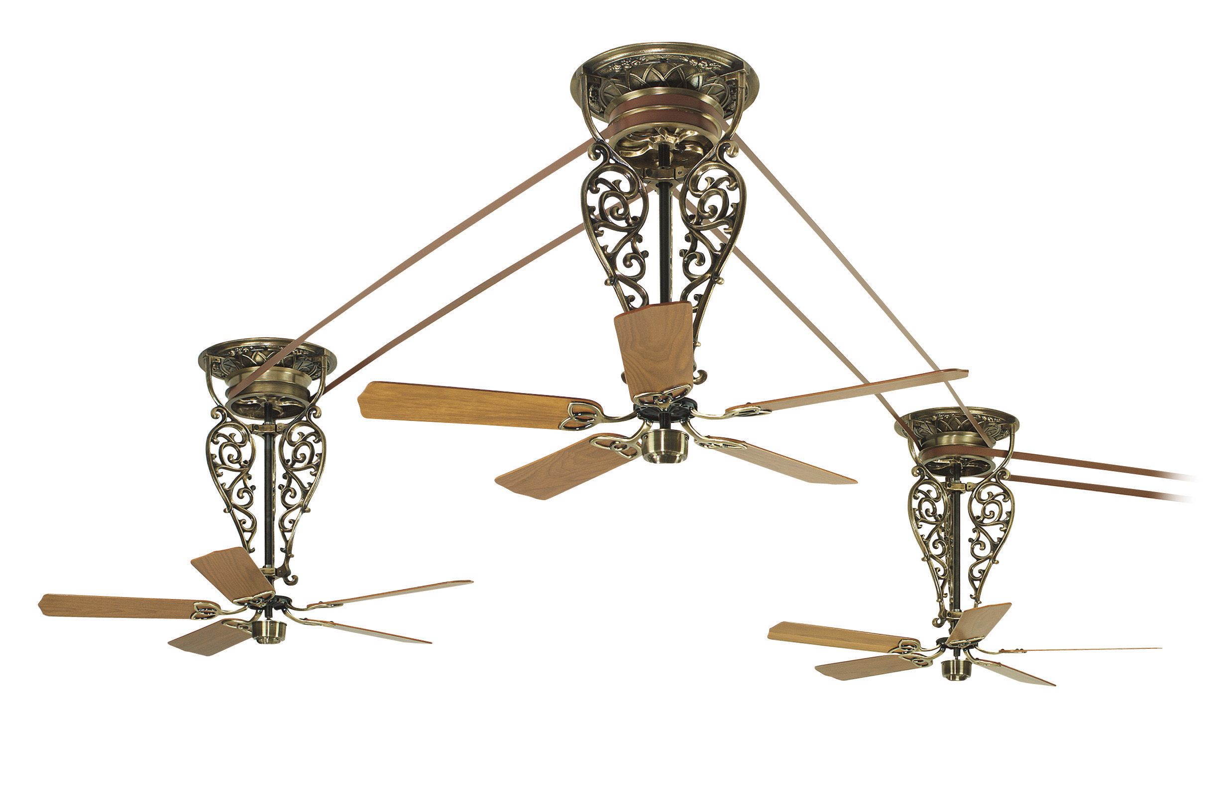 Fanimation Bourbon Street Long Ceiling Fan Motor Only In Antique Brass