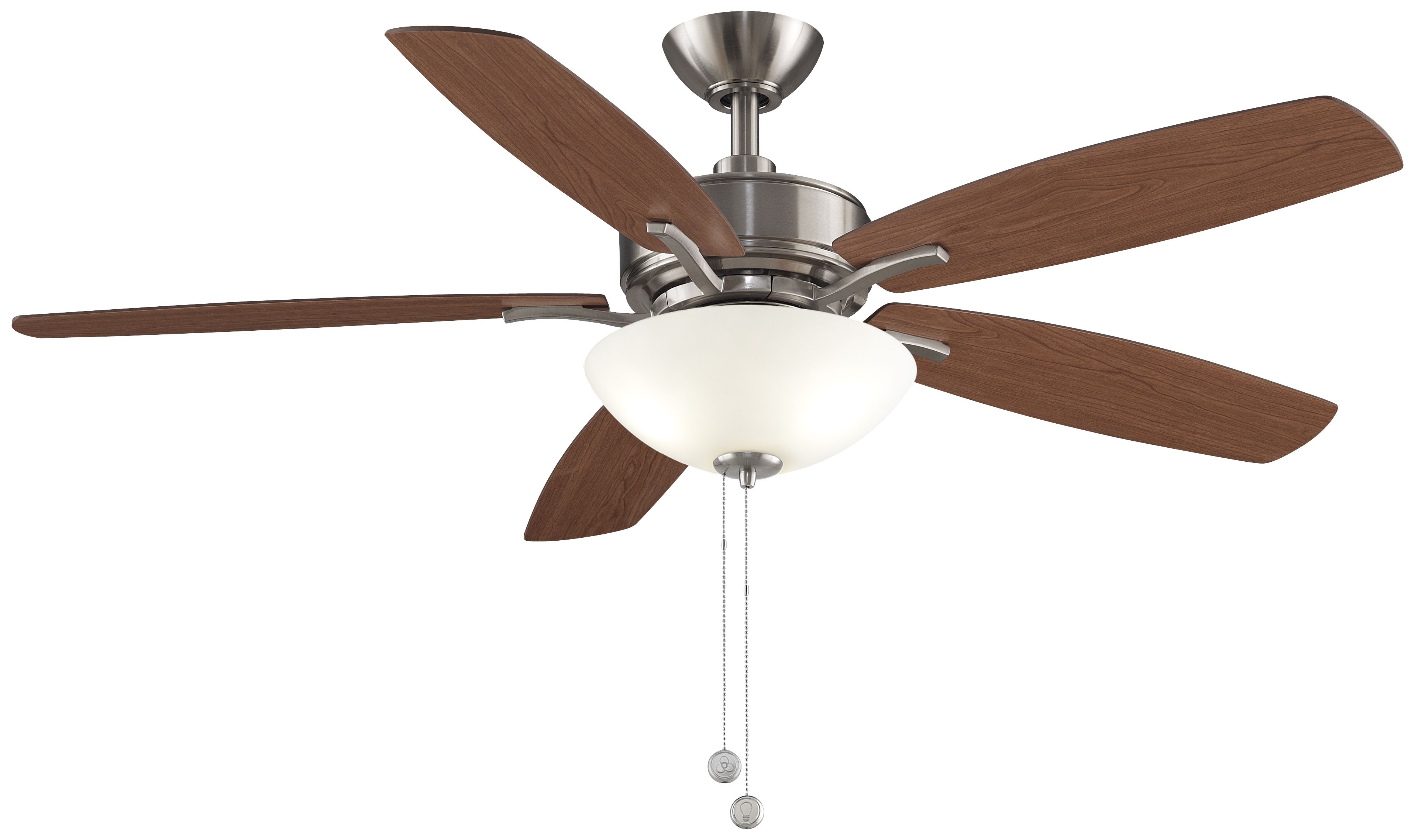 Fanimation Aire Deluxe 2 Light 52 5 Blade Ceiling Fan In Brushed Nickel