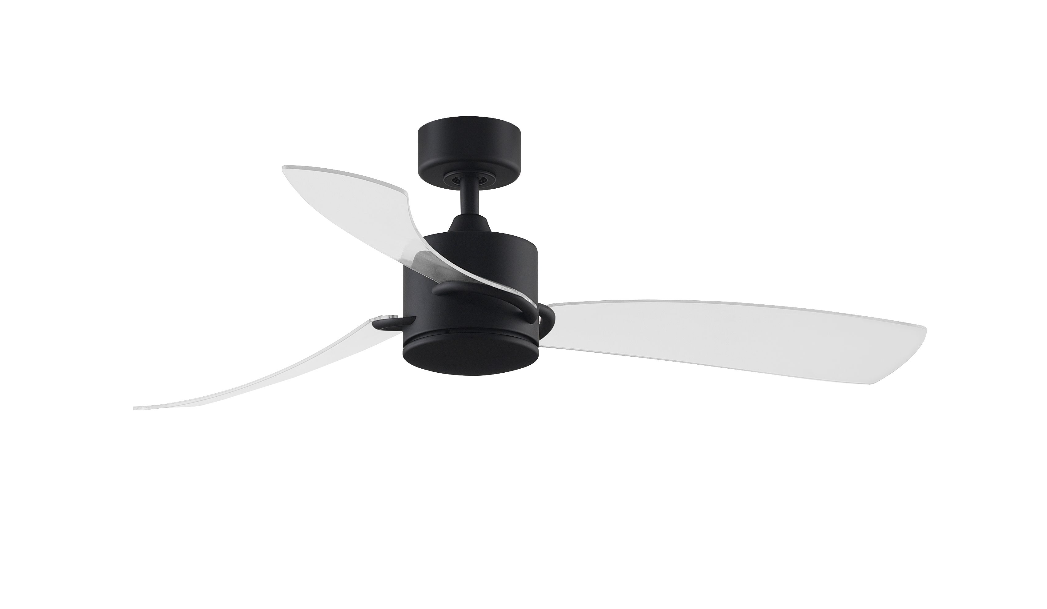 Fanimation Sculptaire 52 Led Indoor Ceiling Fan In Black With Opal Frosted Glass