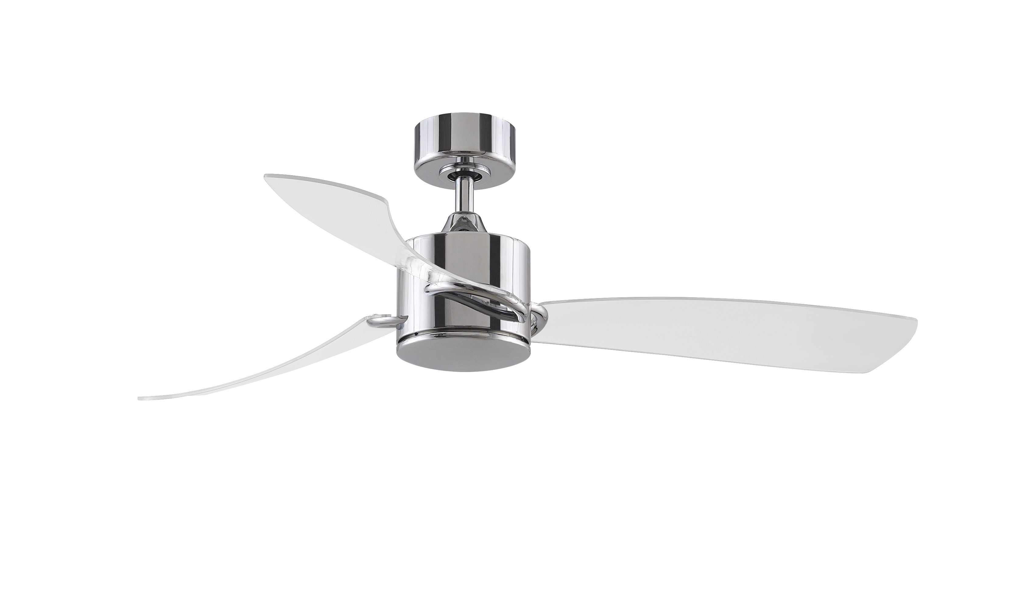 Fanimation Sculptaire 52 Led Indoor Ceiling Fan In Chrome With Opal Frosted Glass