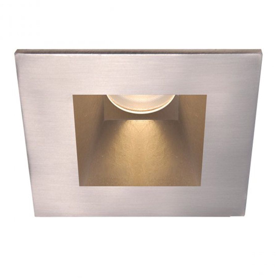 Wac Lighting Tesla Pro 1 Light 3 5in Led Square Open Reflector Trim With Light Engine In Brushed Nickel