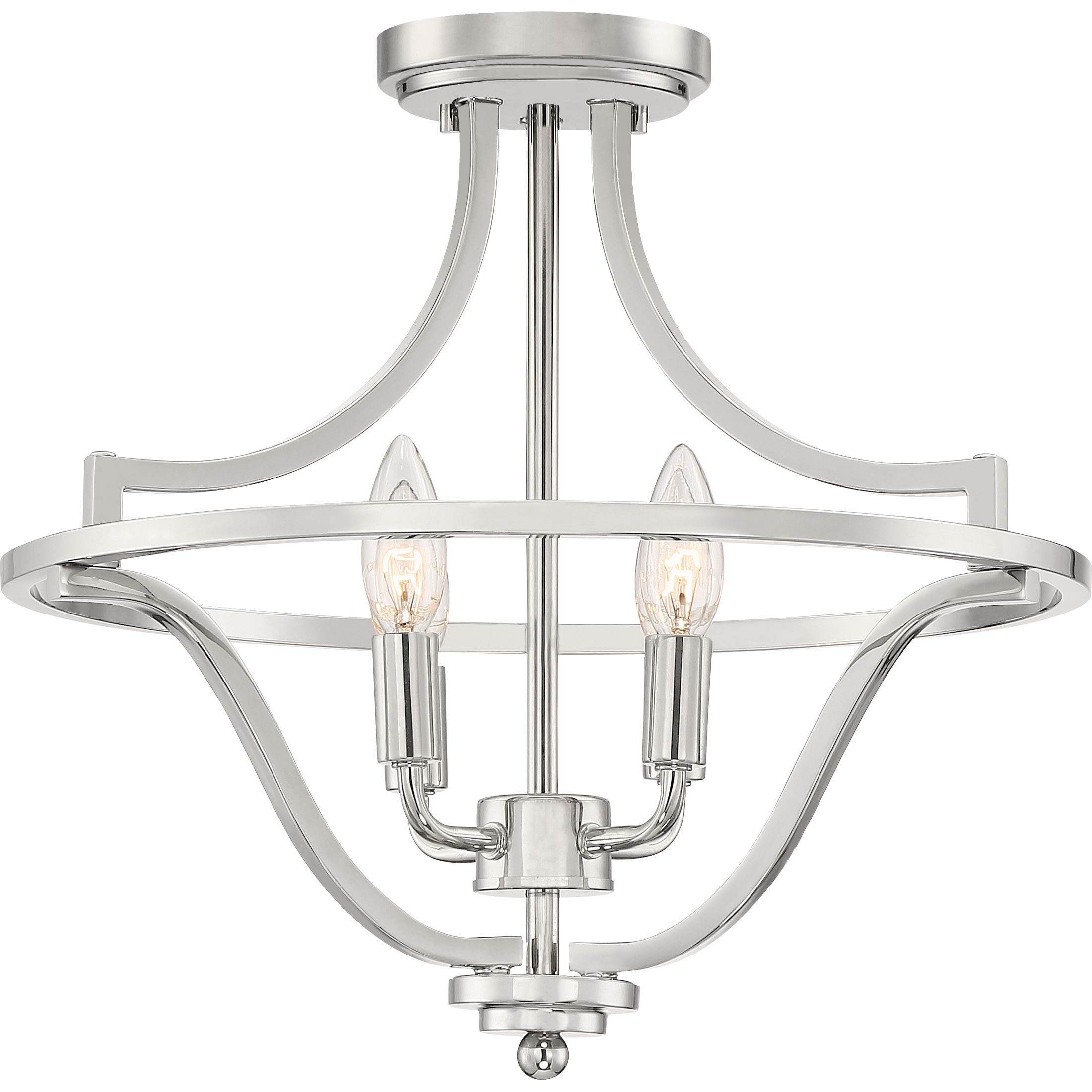 Quoizel Harvel 4 Light 16 Ceiling Light In Polished Nickel