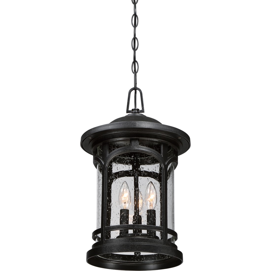 Marblehead 3-Light Outdoor Hanging Lantern in Mystic Black