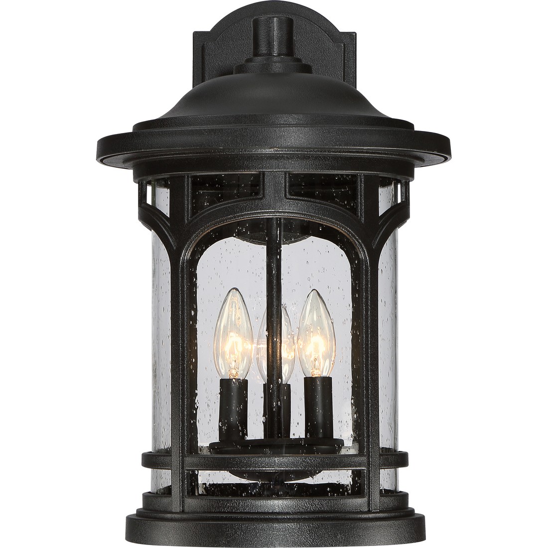 Marblehead 3-Light Outdoor Wall Lantern in Mystic Black