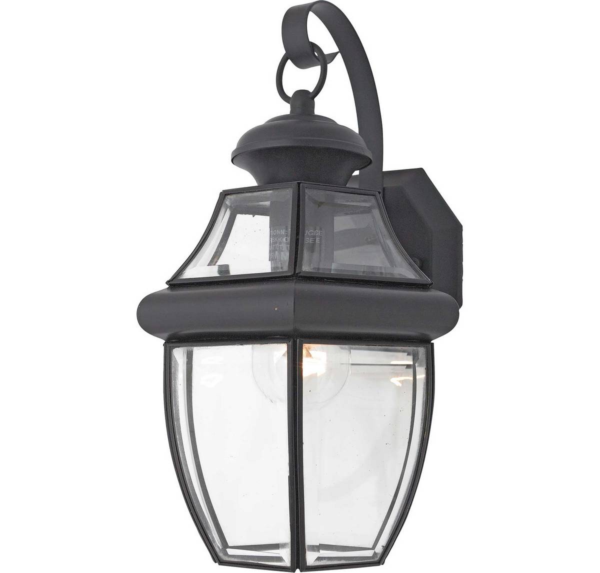 Newbury 1-Light Outdoor Wall Lantern in Mystic Black