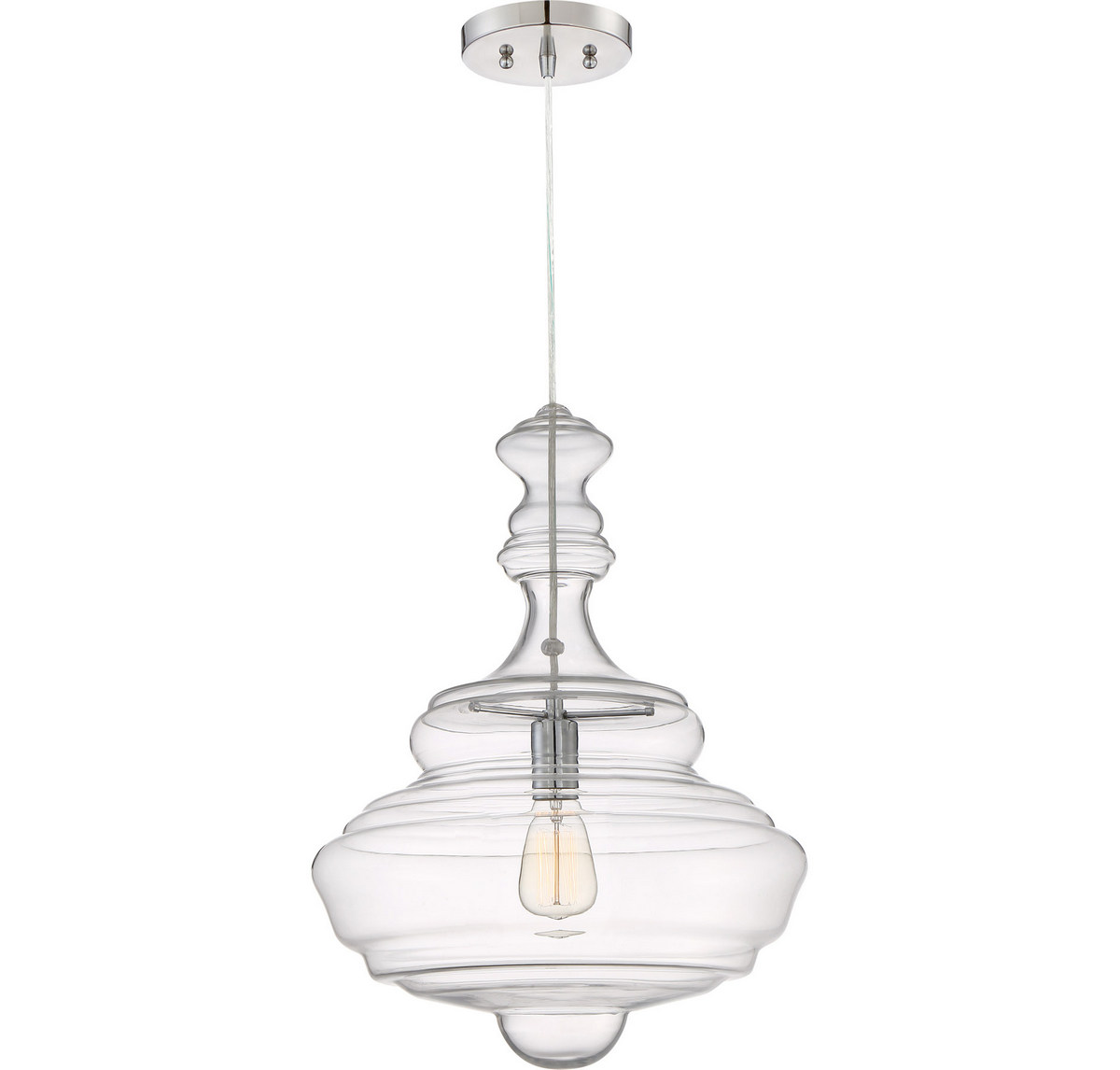 Quoizel Morocco 16" Pendant Light in Polished Chrome