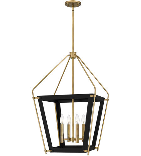 Abbeville 4-Light Pendant in Earth Black