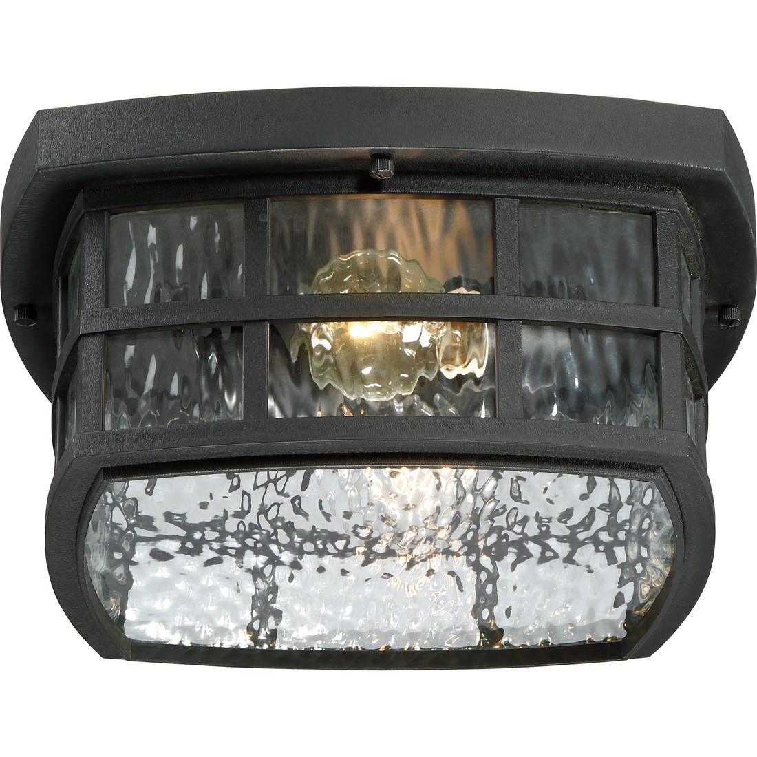 Stonington 2-Light Outdoor Flush Mount in Mystic Black