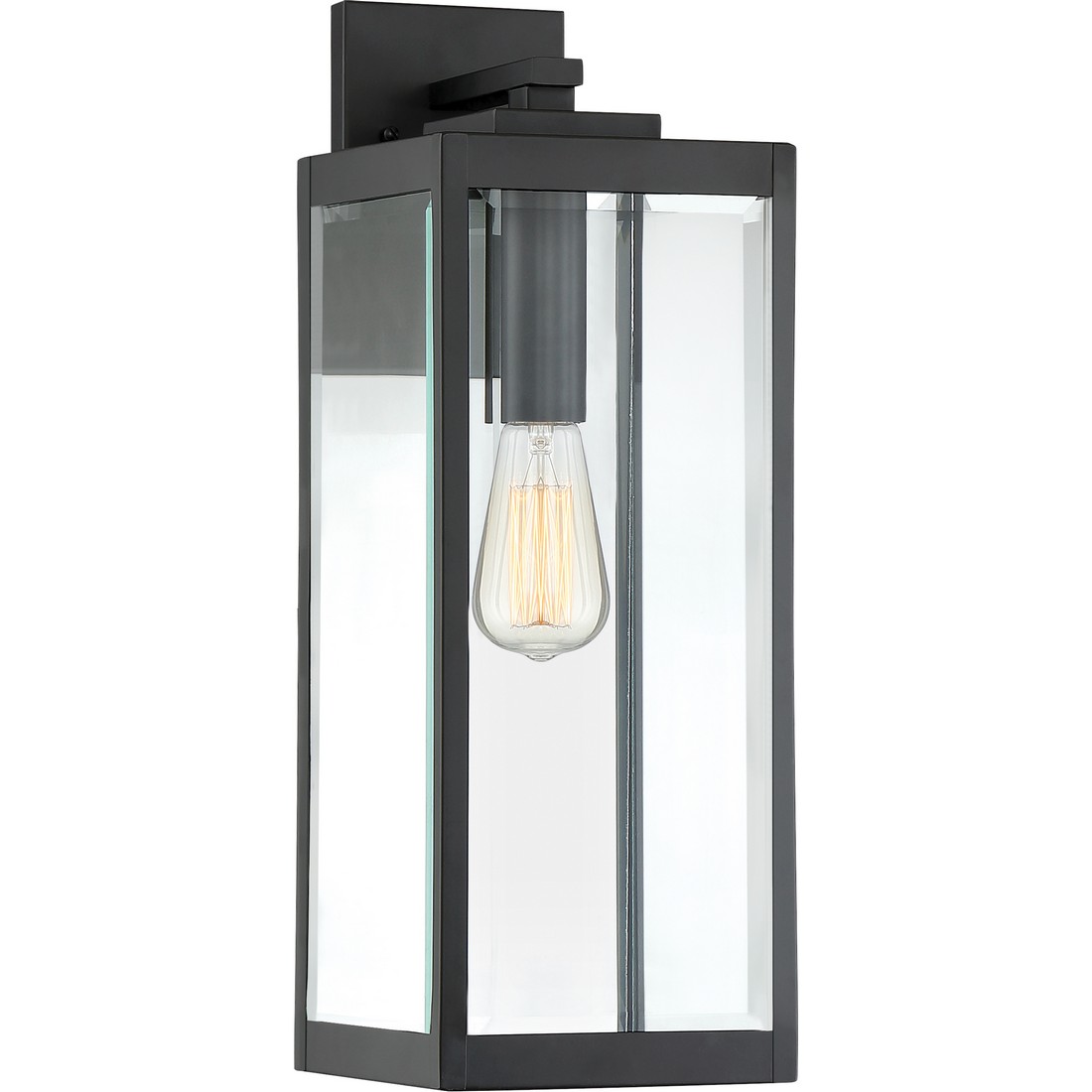 Westover 1-Light Outdoor Wall Lantern in Earth Black